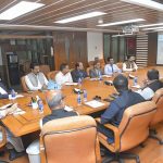 Federal Minister for Maritime Affairs, Muhammad Junaid Anwar Chaudhry chairing a meeting to establish Aquaculture Park