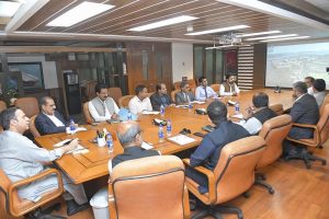 Federal Minister for Maritime Affairs, Muhammad Junaid Anwar Chaudhry chairing a meeting to establish Aquaculture Park