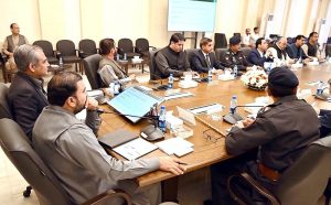 Chief Minister Balochistan Mir Sarfaraz Bugti and Federal Minister for Interior, Mohsin Naqvi chair a meeting on law and order situation