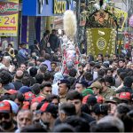Shia Muslims attend the mourning procession of 10th Muharram ul Harram, to commemorate the death anniversary of Hazrat Imam Hussein, the grandson of prophet Muhammad (PBUH) and his companion, who were martyred in the battle of Karbala, Iraq