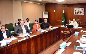 Federal Minister for Maritime Affairs, Muhammad Junaid Anwar Chaudhry chairing a meeting to address the urgent repair and maintenance needs of the Kohsar Complex.