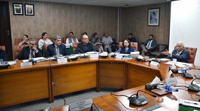 Federal Minister for Investment, Qaiser Ahmed Sheikh chair a meeting of Cabinet Committee on Regulatory Reforms (CCDRR) at Board of Investment (BOI)
