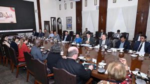 Sindh Chief Minister Syed Murad Ali Shah meets with the World Bank delegation led by Vice President for the Middle East, North Africa, Afghanistan, and Pakistan, Mr. Ousmane Dione at CM House.