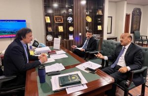 Special Assistant to the Prime Minister on Industries & Production, Haroon Akhtar Khan was called on by newly appointed EPZA CEO A.D. Khowaja to discuss reforms and international alignment of Export Processing Zones Authority