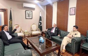 Special Assistant to the Prime Minister Haroon Akhtar Khan held meeting with President of National Bank of Pakistan.