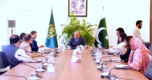A delegation from SPAR6C called on Minister for Climate Change and Environmental Coordination Dr. Musadik Malik.