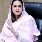 Deputy Commissioner Saba Asghar Ali is addressing the media about the arrangements for the Day of Ashura