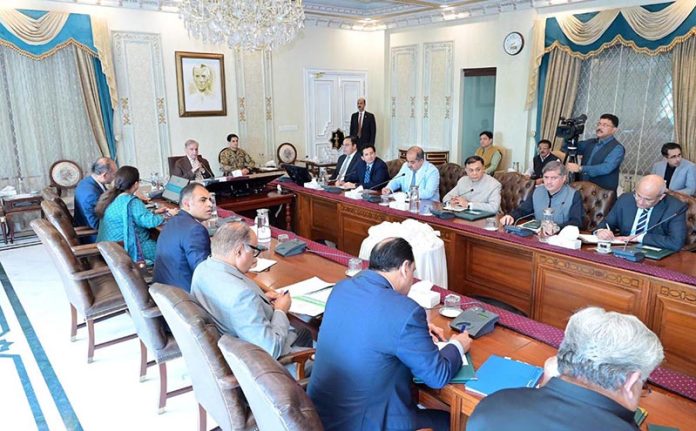 Prime Minister Muhammad Shehbaz Sharif chairs a meeting reforms and restructuring in public sector governance