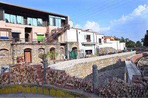 Restoration work is underway at the historic Saidpur Village in the Federal Capital