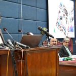 Federal Minister for Education and Professional Training, Dr. Khalid Maqbool Siddiqui, addresses the launching ceremony of the Annual Pakistan Non-Formal Education Statistical Report 2023-24 at the Auditorium of Allama Iqbal Open University (AIOU)