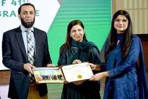 ISLAMABAD: July 17 – Federal Minister for Information and Broadcasting, Atta Tarar distributes certificates to the participants at the Passing out ceremony of 41st Specialized Training Programme at ISA.