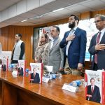 Minister for Information and Broadcasting, Attaullah Tarar and Ambassador of the Republic of Türkiye, H.E. Irfan Naziroğlu, stand in respect during the national anthem at the official launching ceremony of Dr. Furqan Hameed’s book 'Recep Tayyip Erdoğan: The Tiger of the Islamic World – A Leader of Vision, Resolve & Reform' held at the National Language Promotion Department.