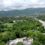 A captivating view of thick clouds hovering over the Federal Capital, painting the sky in dramatic hues