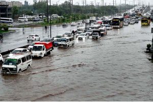 IJP Road submerged in water due to heavy rain experienced in the twin cities.