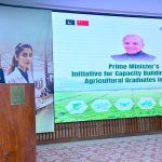 Federal Secretary, Ministry of National Food Security and Research, Amir Muhyuddin, delivering a keynote address to the departing batch of agricultural graduates during the pre-departure ceremony for training in China