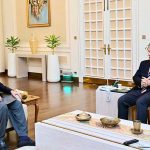 Interior Minister Syed Mohsin Raza Naqvi calls on Prime Minister Muhammad Shehbaz Sharif