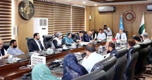 Federal Minister for Planning, Development & Special Initiatives Ahsan Iqbal reviews key insights from the first-ever digital census and URAAN Pakistan Data Center during his visit to the Pakistan Bureau of Statistics