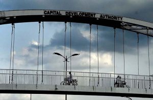 Dark clouds hover over the sky of the Federal Capital, signaling an impending spell of rain