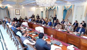 Prime Minister Muhammad Shehbaz Sharif chairs the Federal Cabinet Meeting.