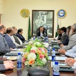 SAPM Haroon Akhtar Khan during his visit to the Engineering Development Board, emphasizing digital transformation and transparency in institutional reforms in federal capital