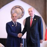 Prime Minister Muhammad Shehbaz Sharif meets President of Turkiye Recep Tayyip Erdogan on the sidelines of 17th ECO Summit