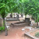 Heavy monsoon rains caused flash floods at Pir Yaqub Cemetery on Jhang Road, damaging several graves