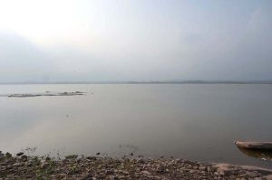 The water level continues to rise steadily in Rawal Dam by the following torrential downpour in the twin cities