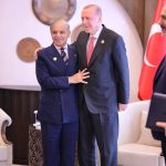 Prime Minister Muhammad Shehbaz Sharif meets President of Turkiye Recep Tayyip Erdogan on the sidelines of 17th ECO Summit