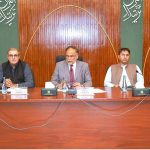 Minister for Planning Ahsan Iqbal, chairing a high-level meeting to review the implementation and finalization of the sectoral action plan based on the Chinese Experts' Report
