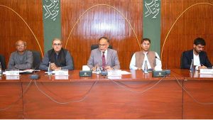 Minister for Planning Ahsan Iqbal, chairing a high-level meeting to review the implementation and finalization of the sectoral action plan based on the Chinese Experts' Report