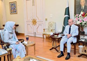 Prime Minister Muhammad Shehbaz Sharif meets Dr. Fauzia Siddiqui.