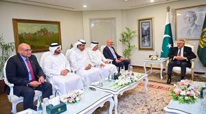 Deputy Prime Minister and Foreign Minister, Senator Mohammad Ishaq Dar, received a delegation from Etisalat Group, UAE, led by the Group CEO Hatem Dowidar