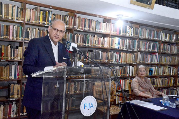 Federal Banking Ombudsman Sirajuddin Aziz addresses the members of The Pakistan Institute of International Affairs (PIIA) on China's Transformation Lesson for Developing Countries