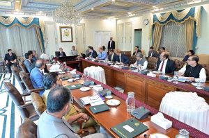 Prime Minister Muhammad Shehbaz Sharif chairs a meeting to review progress on FBR reforms.