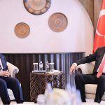 Prime Minister Muhammad Shehbaz Sharif meets President of Turkiye Recep Tayyip Erdogan on the sidelines of 17th ECO Summit