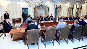 Prime Minister Muhammad Shehbaz Sharif chairs a meeting regarding PSDP projects.