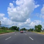 Thick cumulus clouds create a eye catching scene as they hover over Constitution Avenue and Srinagar Highway in the federal capital