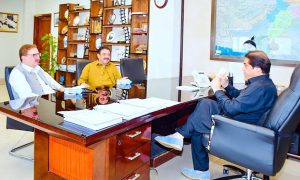 Federal Minister for Railways Muhammad Hanif Abbasi meets Senior PML-N AJK Leader Raja Mushtaq Minhas Reaffirms Pakistan's unwavering political, moral, and diplomatic support for the people of Kashmir in Federal Capital.