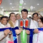 Federal Minister for Kashmir and Gilgit-Baltistan Affairs and SAFRON and President PMLN Khyber Pakhtunkhwa Engineer Amir Muqam is inaugurating the NADRA center in Puran area of District Shangla