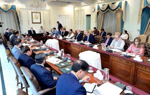 Prime Minister Muhammad Shehbaz Sharif chairs a meeting to resolve the issue of water scarcity.