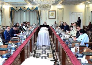 Prime Minister Muhammad Shehbaz Sharif chairs a meeting to resolve the issue of water scarcity.