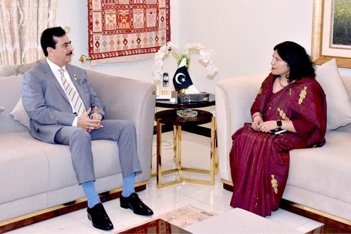 Chairman Senate, Syed Yousuf Raza Gilani, meets with the Ambassador of Nepal to Pakistan, H.E. Ms. Rita Dhital, in Federal Capital
