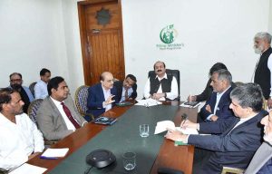 Chairman Prime Minister's Youth Programme, Rana Mashhood Ahmed Khan presides a meeting on First National Youth Games at Prime Minister's Office
