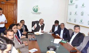 Chairman Prime Minister's Youth Programme, Rana Mashhood Ahmed Khan presides a meeting on First National Youth Games at Prime Minister's Office
