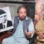 Former Federal Minister J. Salik addressing to the media persons during his visit