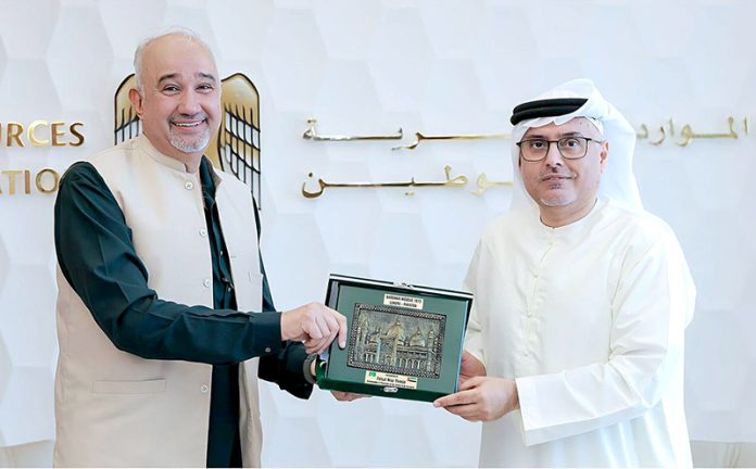 Ambassador Faisal Niaz Tirmizi, Pakistan's Envoy to the United Arab Emirates (UAE), meets with Dr. Abdulrahman Bin Abdulmanan Al Awar, UAE Minister of Human Resources and Emiratization and Minister of Higher Education and Scientific Research to boost cooperation in education and human resource development