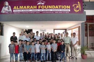 Chairperson Almarah, DIG Mehboob Lilla in a group photo with the participants of 123rd National Management Course (NMC) during their visit to Almarah Foundation
