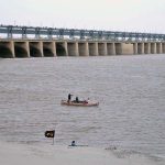 A view of River Indus after the recent monsoon rains the level increases day by day at Jamshoro