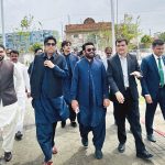 Sindh Chief Secretary Syed Asif Hyder Shah, along with Mayor Kashif Ali Shoro, visits the newly developed Forest Park at Jamshoro Road
