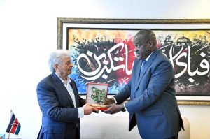 Federal Minister for National Food Security & Research, Rana Tanveer Hussain, in a meeting with Lt. Gen. (Rtd.) Peter Mbogo Njiru, High Commissioner of Kenya to Pakistan, to discuss agricultural and trade cooperation